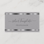 Luxuriöse Silver Signature Handschrift Schriftart Visitenkarte (Vorderseite)