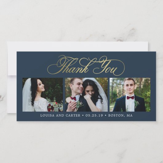 Luxuriöse Skript EDITABLE FARBE Vielen Dank an Car Dankeskarte (Vorderseite)