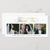 Luxuriöse Skript EDITABLE FARBE Vielen Dank an Car Dankeskarte (Vorne/Hinten)