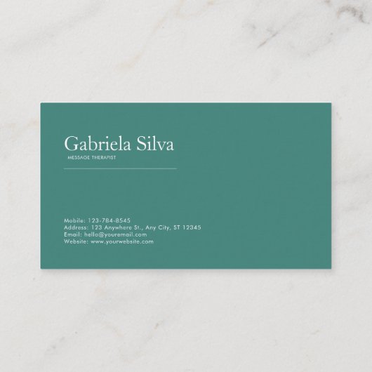 Luxuriöse Smaragdgrüne Marmor & botanisches Gold Visitenkarte (Rückseite)