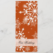 Luxuriöse Snowflakes Winterurlaubsmenü Menükarte (Rückseite)