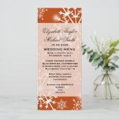 Luxuriöse Snowflakes Winterurlaubsmenü Menükarte (Stehend Vorderseite)