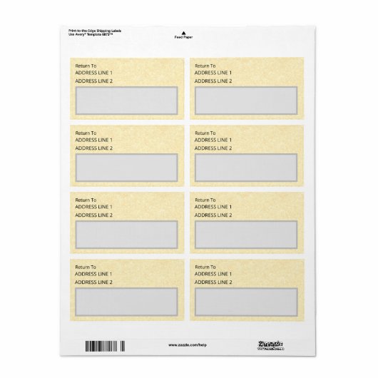 Luxuriöse Sorrell Sepia Paper Return Mailing (Vorne)