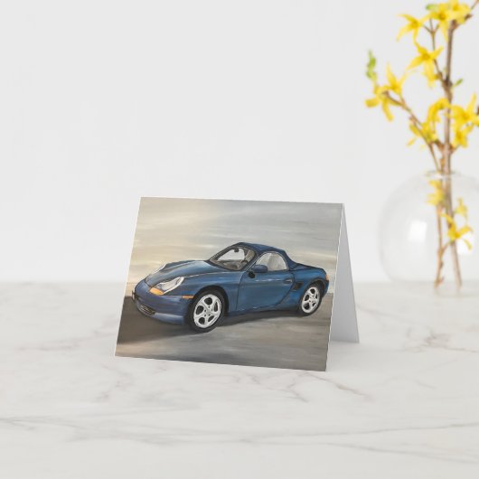 Luxuriöse Sportwagen Malerkarte Karte (Gelbe Blume)