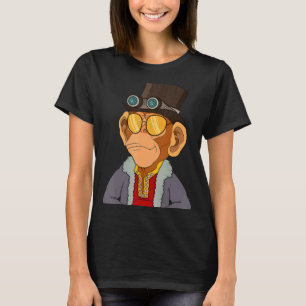 Luxuriöse Steampunk Ape NFT Themed Steam Punk Monk T-Shirt