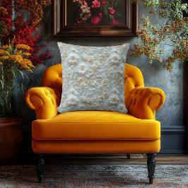 Luxuriöse Stickereien mit Blumen - Elegantes Dekor Kissen