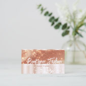 Luxuriöse, stilvolle Orange Kupfer Chic Rose Gold  Visitenkarte (Stehend Vorderseite)