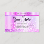 Luxuriöse, stilvolle Vibrant Girly Pink Chic Ombre Visitenkarte (Rückseite)