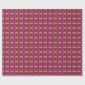 Luxuriöse Tahitian Tropical Fuchsia & Gold Boho Geschenkpapier (Flach)
