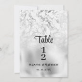 Luxuriöse Tischnummern aus grauem weißem Marmor (Vorderseite)
