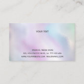 Luxuriöse trendige holografische Tropfen Nail Salo Visitenkarte (Rückseite)