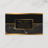 Luxuriöse Trendy Marble Pink Black Customizing Visitenkarte (Vorderseite)