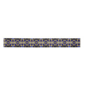 Luxuriöse Trendy Stylish Gold Türkise Cobalt Blue Satinband (Vorderseite)