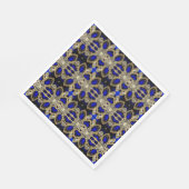 Luxuriöse Trendy Stylish Gold Türkise Cobalt Blue Serviette (Ecke)