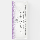 Luxuriöse Tropfen Glitzer lila Salon Banner (Vertikal)