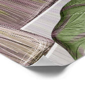 Luxuriöse tropische Blätter: pastellfarben nahtlos Poster (Ecke)