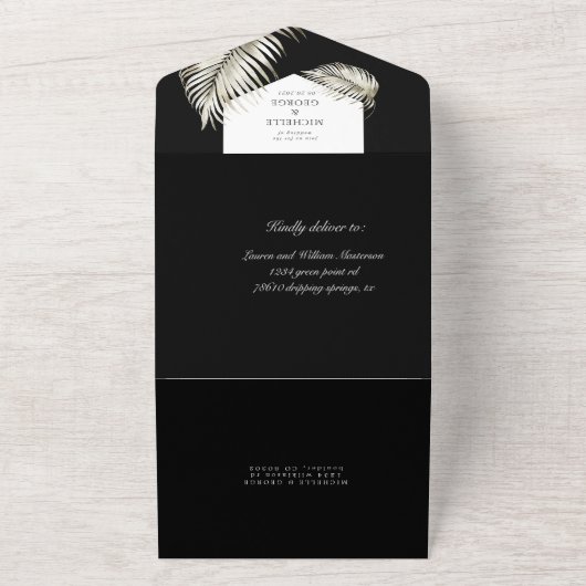 Luxuriöse tropische Flora (kein ENV erforderlich) All In One Einladung (Außenbereich)