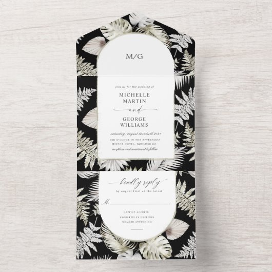 Luxuriöse tropische Flora (kein ENV erforderlich) All In One Einladung (Innen Boden)