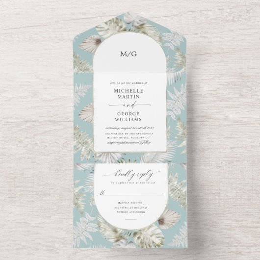 Luxuriöse tropische Flora (kein ENV erforderlich) All In One Einladung (Innen Boden)