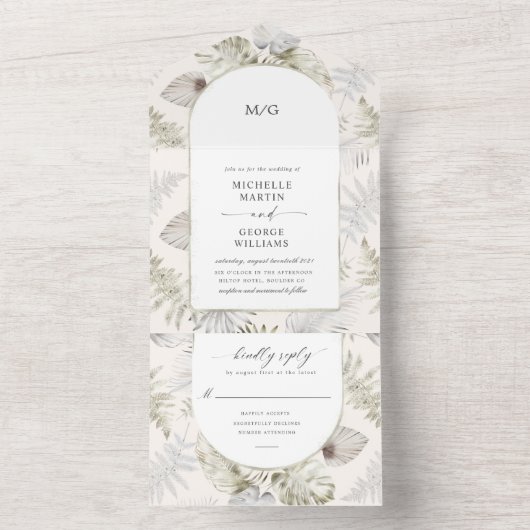 Luxuriöse tropische Flora (kein ENV erforderlich) All In One Einladung (Innen Boden)