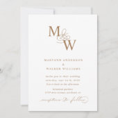 Luxuriöse Typografie Budget Hochzeitseinladung Einladung (Vorderseite)