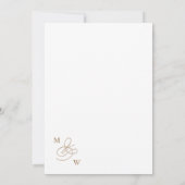 Luxuriöse Typografie Budget Hochzeitseinladung Einladung (Rückseite)