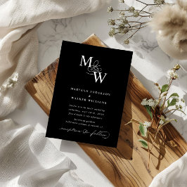 Luxuriöse Typografie Budget Hochzeitseinladung Einladung