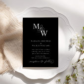 Luxuriöse Typografie Budget Hochzeitseinladung Einladung