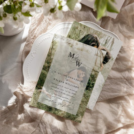 Luxuriöse Typografie Budget Imitate Velum Wedding Einladung