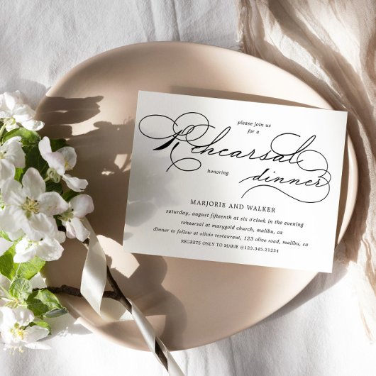 Luxuriöse Typografie Budget Probe Dinner Einladung