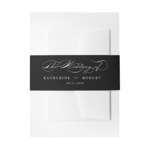 Luxuriöse Typografie-Hochzeit Einladungsbanderole