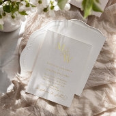 Luxuriöse Typografie-Hochzeit Folieneinladung