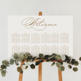 Luxuriöse Typografie Hochzeitsdiagramm Poster