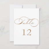 Luxuriöse Typografie-Hochzeitsstiftung-Tischnummer RSVP Karte (Vorderseite)