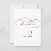 Luxuriöse Typografie-Hochzeitsstiftung-Tischnummer RSVP Karte (Rückseite)