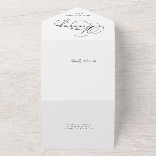 Luxuriöse Typografie (kein ENV erforderlich) All In One Einladung (Außenbereich)