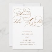 Luxuriöse Typografie Save the Date Einladung (Vorderseite)