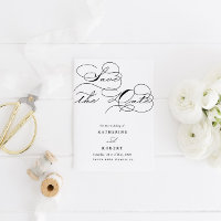 Luxuriöse Typografie Save the Date