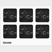 Luxuriöse Typografie Save the Date Sticker (Blatt)