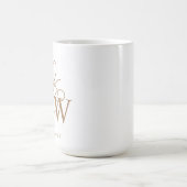 Luxuriöse Typografie Wedding Monogram Kaffeetasse (Mittel)