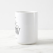 Luxuriöse Typografie Wedding Monogram Kaffeetasse (Mittel)