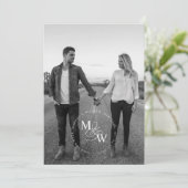 Luxuriöse Typografie Wedding Save the Date Ankündigung (Stehend Vorderseite)