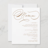 Luxuriöse Typografy Wedding Menu Card Einladung (Vorderseite)