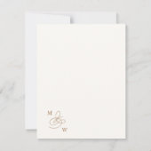 Luxuriöse Typografy Wedding Menu Card Einladung (Rückseite)