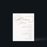 Luxuriöse Typografy Wedding Menu Card Einladung<br><div class="desc">Unsere Kollektion "Luxuriöse Typografie" verfügt über ein schönes, individuelles Kalligrafieschrift mit reichhaltigen Wirbel in farbigen Imitaten und einer passenden doppelten Folienabdeckung. Das ganze Skript für die Anpassung ist in einem eleganten Serif-Schriftart. Sie können wählen, ob Sie die Imitat-Folie für ein komplettes Set mischen und abgleichen möchten und zwischen so vielen...</div>