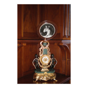 Luxuriöse Uhr im Königsraum Livadia Palast Fotodruck