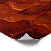 Luxuriöse Venezianische Maske auf Rot-Rost-Hinterg Poster (Ecke)