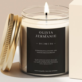 Luxuriöse Verlobung Candle Sticker Geschenk für Pa Lebensmitteletikett