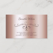 Luxuriöse Verziert Corner Borders Ornamental Rose Visitenkarte (Rückseite)