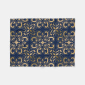 Luxuriöse Verziert Gold Navy Fleecedecke (Vorderseite (Horizontal))